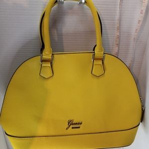 Guess Faux Leather Business Casual Handbag Shoulder Boho-Chic Satchel Bag Purse